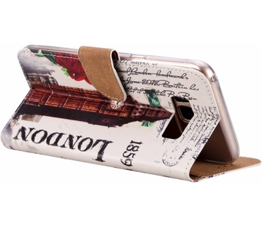 Parijs print lederen Bookcase hoesje voor de Samsung Galaxy S8 Plus - Wit (Samsung Galaxy S8 Plus) Wit