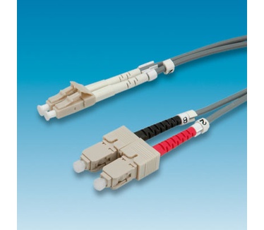 Roline FO cable 50/125µm, LC/SC, Grey, 3m