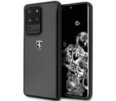 Ferrari SF Carbon Hard Case - Samsung Galaxy S20 Ultra - Zwart  Zwart