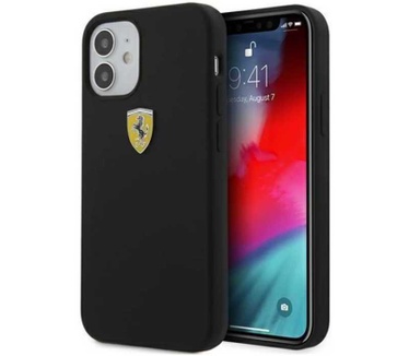 Ferrari SF Silicone Case voor Apple iPhone 12 Mini (5.4") - Zwart Zwart