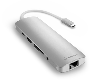 Sharkoon USB 3.0 Type C Combo Adapter Interfaceadapter - Zilver (4044951026746)