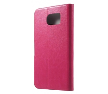 Kees Lederlook Portemonnee Hoesje Samsung Galaxy S7 - Roze
