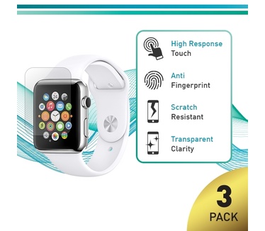X'entrix Screen Protector Apple Watch (38mm) - Crystal Clear - 3 stuks