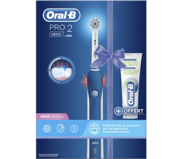 Oral-B Pro 2 2800 Elektrische Tandenborstel Powered By Braun + Gum Purify Tandpasta