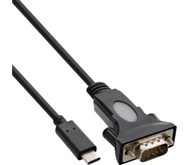 InLine 1.8m, USB-C /9p Sub D Zwart