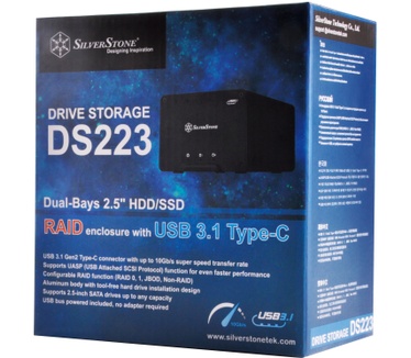 Silverstone SST-DS223 Zwart