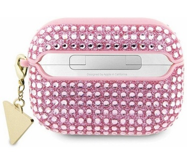 Guess Rhinestones Airpods Case - Apple Airpods Pro - Roze