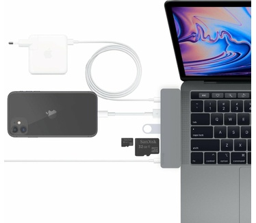 iMounts Macbook USB-C hub - USB - SD - Space Gray 2021