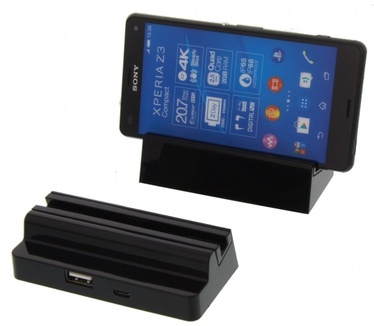 qMust Sony Xperia Z3 Compact Magnetic Desktop Dock (Black)