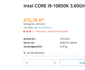 Intel Core i9-10850K