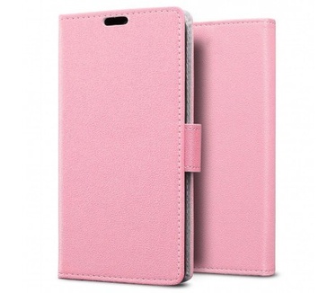 qMust Wiko Pulp 4G Wallet Case - TPU frame - Pink