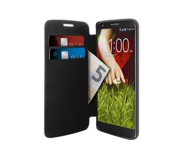 Puro LG G2 Leather Folio Case with Cardslots