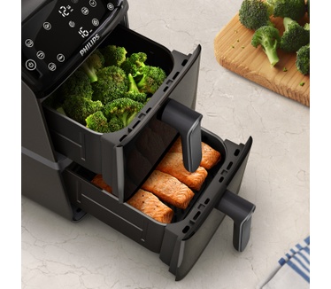 Philips Gestapelde Philips Airfryer met twee manden uit de 4000-serie