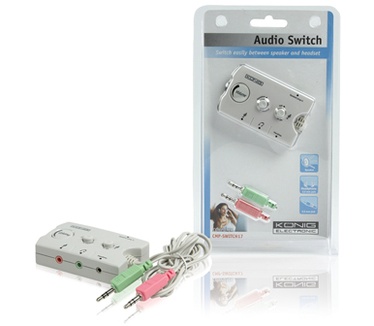 König , Audioswitch voor Headset / Speaker (CMP-SWITCH17)