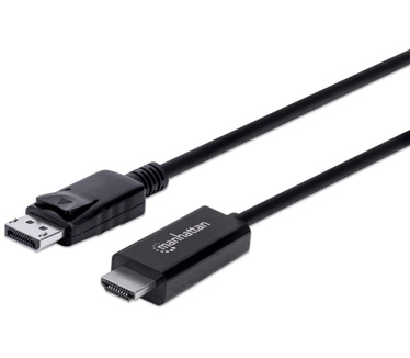 Manhattan DisplayPort to HDMI Cable, 4K, 3m, Male to Male, 4K@60Hz (3840 x 2160 at 60Hz), Black Zwart