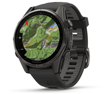 Garmin fēnix 8, 43mm, Titanium body, Sapphire Glass, Carbon (Zwart)