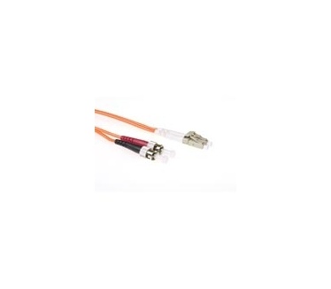 Intronics Fiber Optic Patch Cable, LC-ST, Duplex, 62.5/125, 3.0m