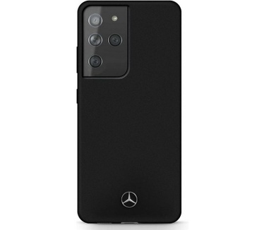 Mercedes-Benz Silicone Back Case Samsung Galaxy S21 Ultra - Zwart Zwart