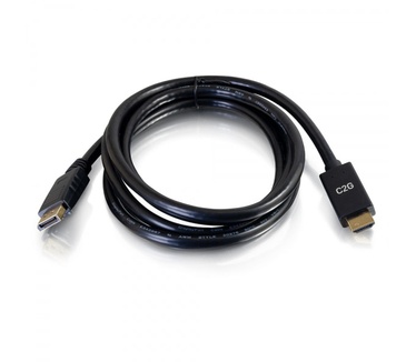 CablesToGo 6ft DisplayPort[TM] Mannelijk naar HDMI[R] Mannelijke Passieve Adapterkabel - 4K 30Hz
