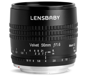Lensbaby Velvet 56 (Samsung NX) Zwart