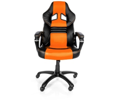 Arozzi Monza Orange - zwart - Orange - Leder - zwart - 115 cm - 125 cm - 53 cm (MONZA-OR)