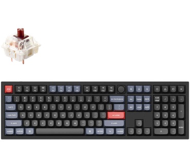 Keychron Q6 QMK, Knob, Gateron G Pro Brown, Qwerty US, Zwart (B)