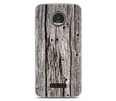 Just in Case Motorola Moto Z Play Hoesje Oud hout
