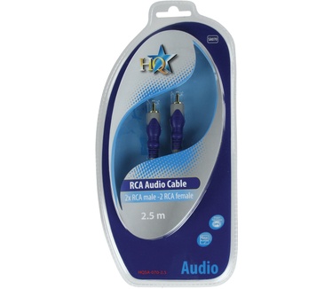 HQ Products 2x RCA(m)/2x RCA(f), 2.5m