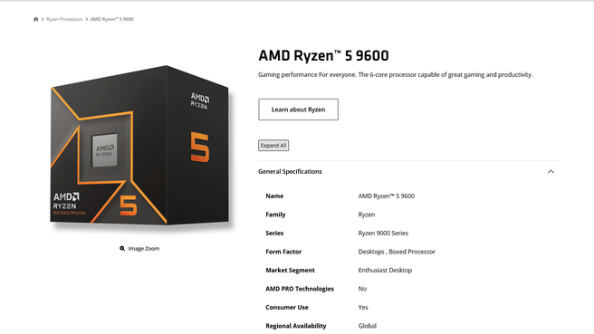 AMD Ryzen 5 9600