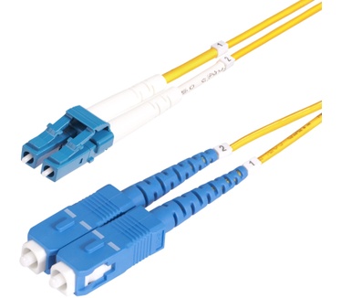 Startech.com 25m LC naar SC (UPC) OS2 Single Mode Duplex Glasvezel Kabel, 9/125µm, Laser Optimized, 10Gbs, Flexibel Buigen, Low Insertion Loss, LSZH Fiber Patchkabel