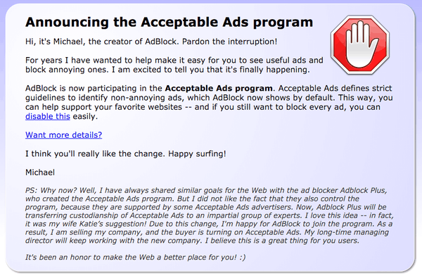 AdBlock verkocht