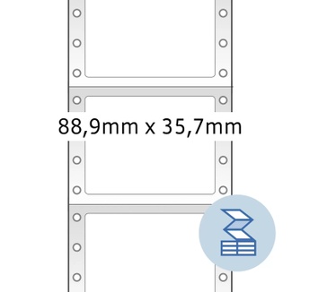 Herma Computeretiketten 88.9x35.7 mm 1-bahnig weiß Papier matt 2000 St.