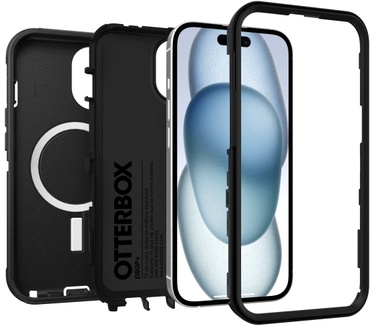 Otterbox Defender Series voor MagSafe voor Apple iPhone 15, Zwart (iPhone 15, iPhone 14, iPhone 13) Zwart