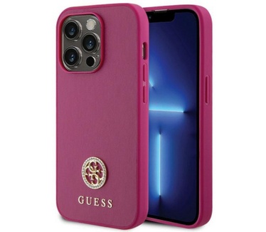 Guess 4G Metal Logo Back Case - iPhone 15 Pro Max (6.7") - Roze Roze