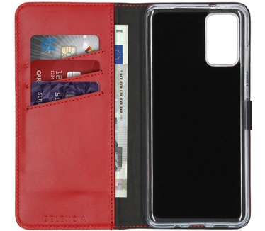 Selencia Echt Lederen Bookcase Samsung Galaxy S20 Plus - Rood
