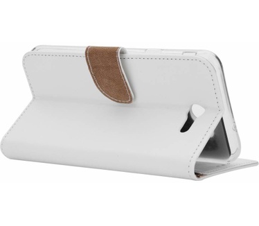 Luxe Lederen Bookcase hoesje voor de Samsung Galaxy J7 2016 - Wit (Samsung Galaxy J7 2016) Wit