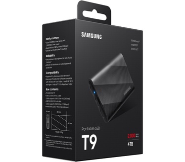 Samsung Portable SSD T9 4TB Zwart