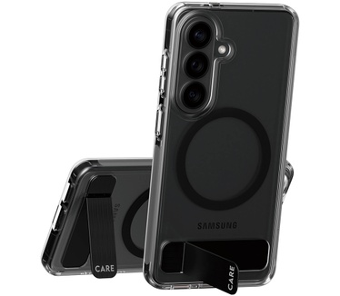 PanzerGlass CARE™ by PanzerGlass® Urban Explorer Case Transparent w. Black Kickstand & Qi Samsung Galaxy S26