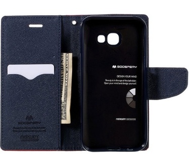 Mercury Fancy Diary WalletCase voor Samsung Galaxy J1 - Rood Rood