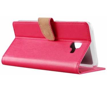 Luxe Lederen Bookcase hoesje voor de Samsung Galaxy J6 Plus 2018 - Roze (Samsung Galaxy J6 Plus 2018) Roze