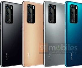Vermoedelijke Huawei P40 Pro. Bron: 91Mobiles