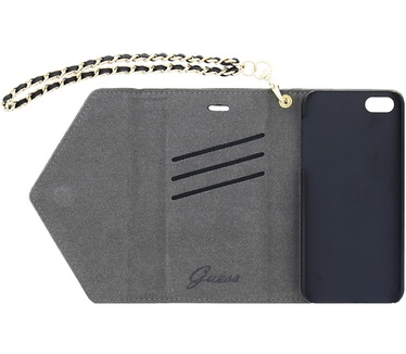 Guess Wallet Clutch Book Case voor Apple iPhone 6 / 6S - Studded Zwart Zwart