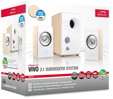 Speedlink Vivo 2.1 Subwoofer System (Wood-White)