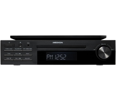 Medion LIFE E66566 Onderbouw Radio met stereo CD-speler, PLL-UKW-radio, AUX, RDS, 64 zendergeheugens