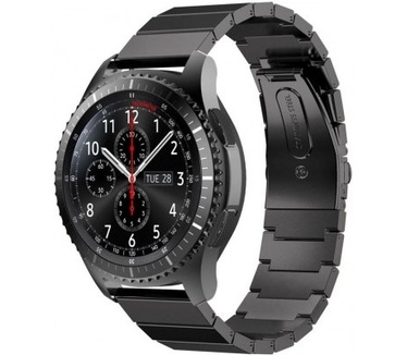 qMust Metalen armband Chain voor Samsung Gear S3 Classic / S3 Frontier - Black