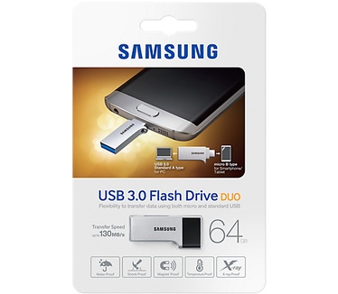Samsung USB 3.0 Flash Drive DUO 64GB Aluminium