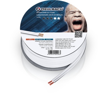 Oehlbach Speaker Wire SP-7 Luidsprekerkabel 2 x 0,75 mm², minihaspel