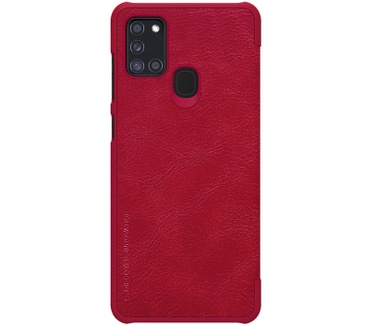 Nillkin Qin PU Leather Book Case - Samsung Galaxy A21S - Rood Rood