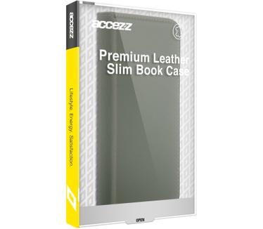 Accezz Premium Leather Slim Bookcase iPhone 13 Pro - Groen