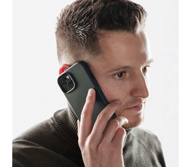 Accezz MagSafe Leather Backcover iPhone 15 Pro Max - Donkergroen